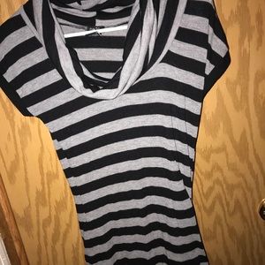 black & gray sweater dress